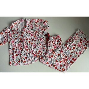 Peanuts SNOOPY Women’s Sz‎ M Pajama PJ Set Short Sleeve Pants Valentines Red NEW